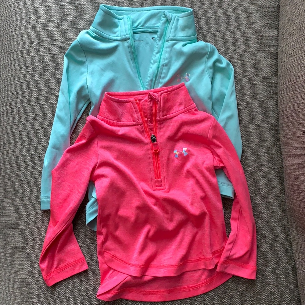 Toddler girls under armour 3/4 zips